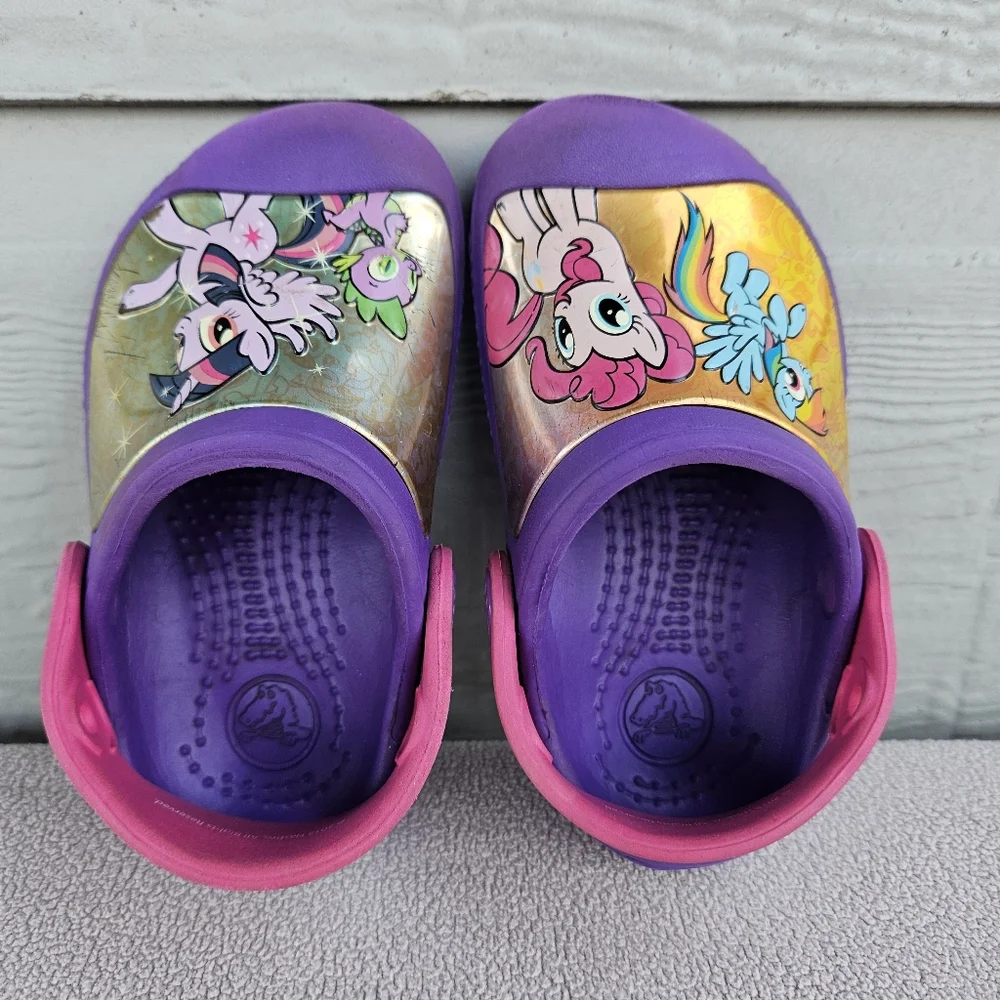 Crocs Clog Toddler SZ 6 Slip-On Purple My Little Pony Water Shoes Girl